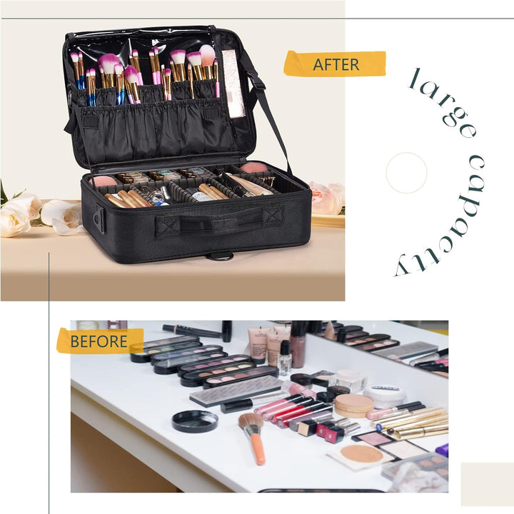 Kosmetiktasche Gross Make up Tasche Schminktasche Kosmetikkoffer Make up Koffer Schminkkoffer Leer M