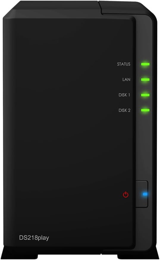 Synology DS218play 2-Bay 8TB Bundle mit 2X 4TB WD Red Plus