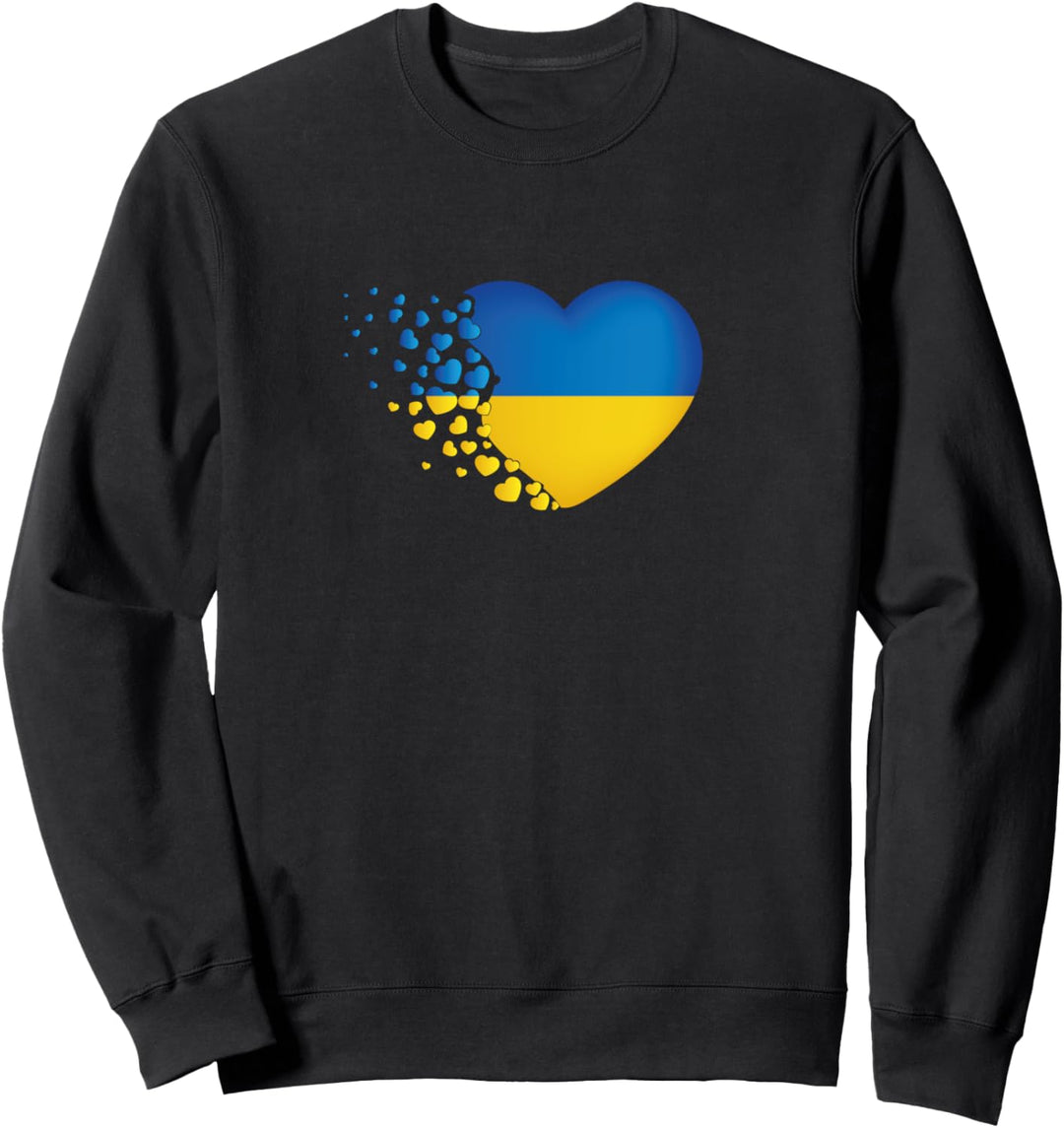 Ukrainische Symbole Ukrainische Flagge Herz Liebe Sweatshirt