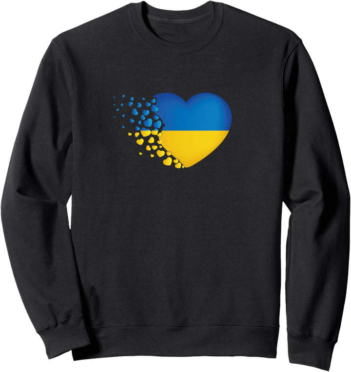 Ukrainische Symbole Ukrainische Flagge Herz Liebe Sweatshirt