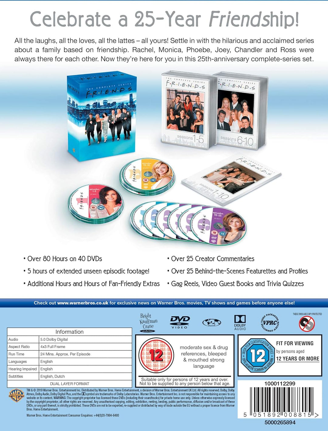 Friends: The Complete Series 1-10 [UK Import], DVD