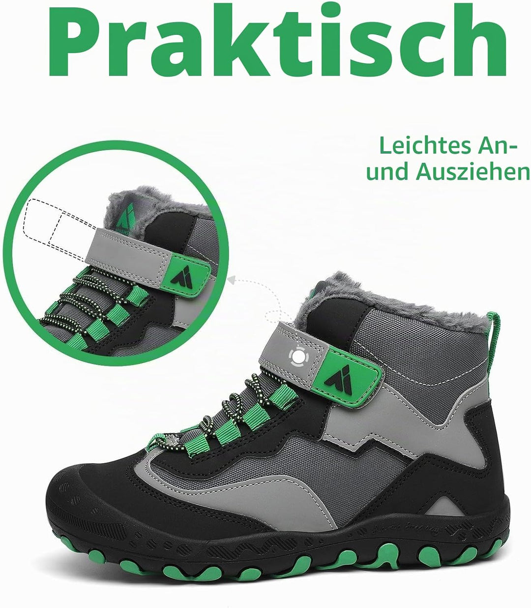 Mishansha Kinder Winterschuhe Warm Gefüttert Winterstiefel Jungen Mädchen Schneestiefel Outdoor ruts
