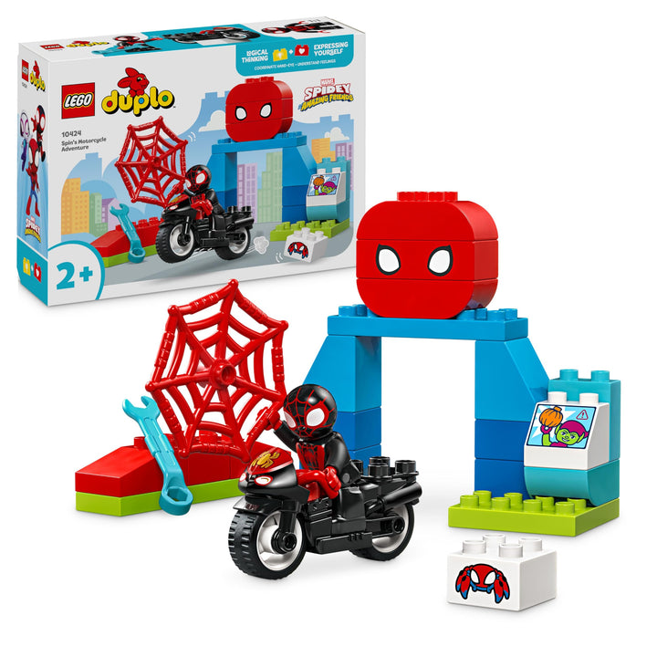 LEGO DUPLO Marvel Spins Motorrad-Abenteuer, Fantasy-Spielset zur TV-Serie Spidey und Seine Super-Fre