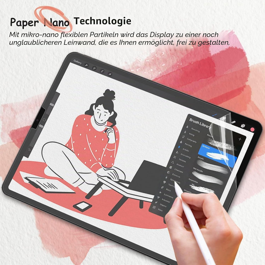 BERSEM 2 Stück Papier Schutzfolie Kompatibel mit iPad Pro 11 Zoll (2022-2018) / iPad Air 5&4 Generat