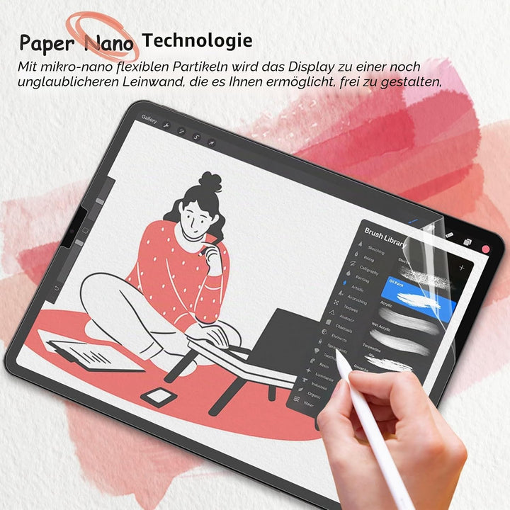 BERSEM 2 Stück Papier Schutzfolie Kompatibel mit iPad Pro 11 Zoll (2022-2018) / iPad Air 5&4 Generat