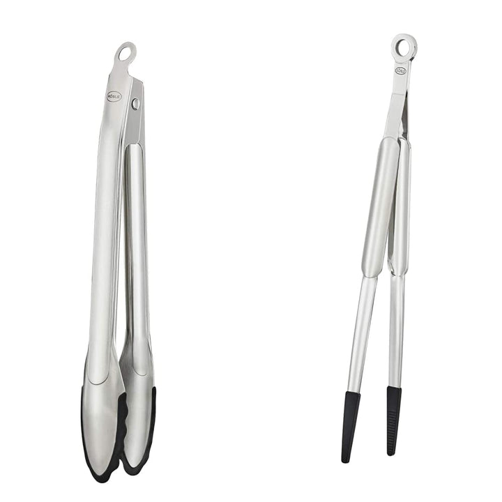 RÖSLE Gourmetzange Silikon, 30 cm & Spitzzange Silikon, Hochwertige Zange zum gezielten Greifen und