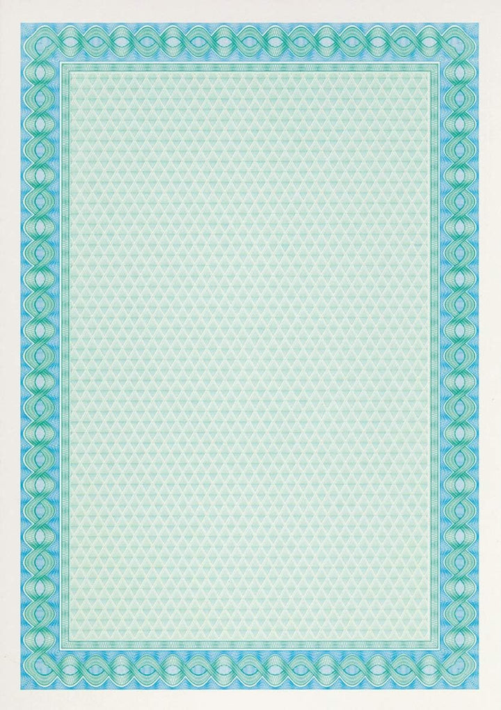 DECAdry Premium-Zertifikatblätter Wasserzeichen 115 g/m² A4 70 Blatt türkis-blau 1 blau, 1 blau