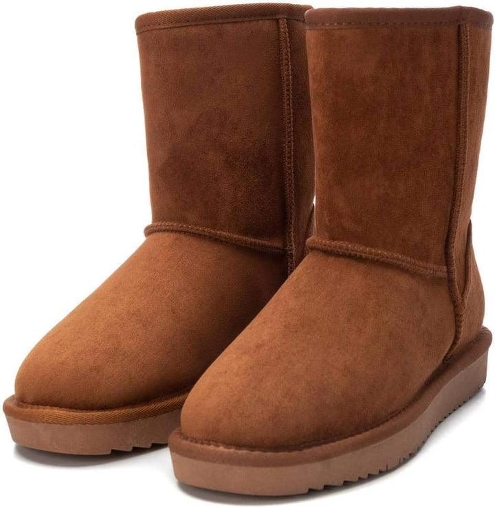 XTI - Chelsea Stiefel aus Stoff mit Absatz für Damen. 37 EU Braunes Kamel, 37 EU Braunes Kamel