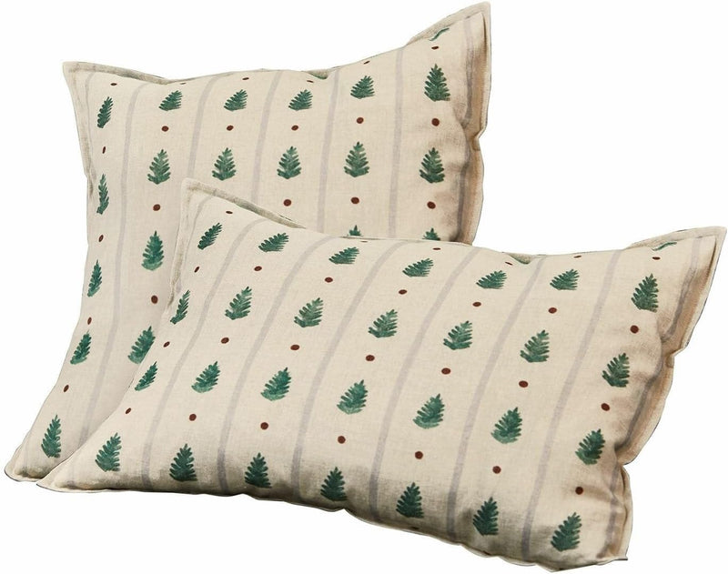 Loberon® Kissenhülle 2er Set Emily, Tannenbaum Print, vers. Grössen, weihnachtliche Textilien, Weihn