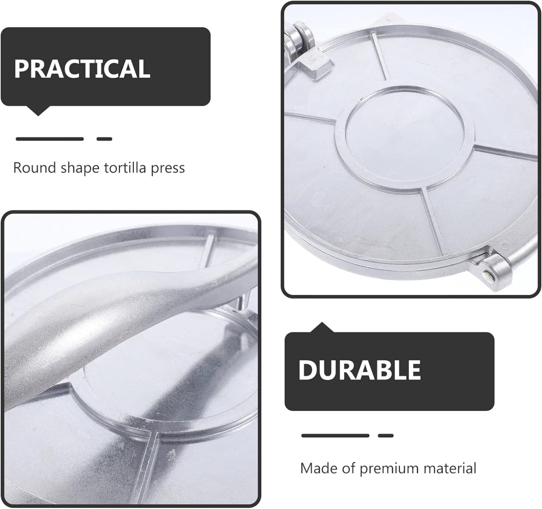 YARNOW Tortilla Maker Tortilla Press Edelstahl Antihaft Pie Teigpresse Maispresse Presspfanne Kuchen