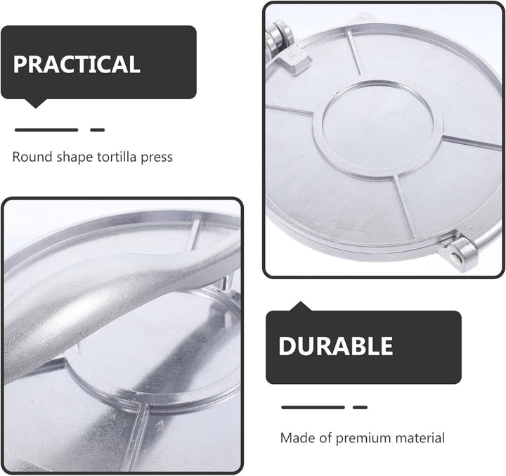 YARNOW Tortilla Maker Tortilla Press Edelstahl Antihaft Pie Teigpresse Maispresse Presspfanne Kuchen