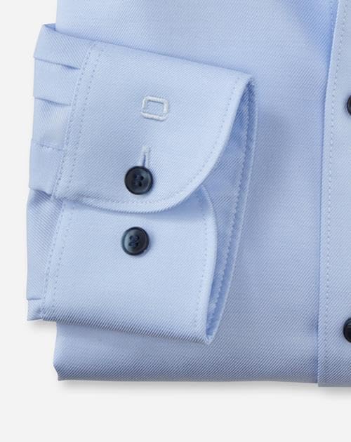 OLYMP Level Five Body fit Hemd Langarm Stretch Twill hellblau 40 Hellblau, 40 Hellblau