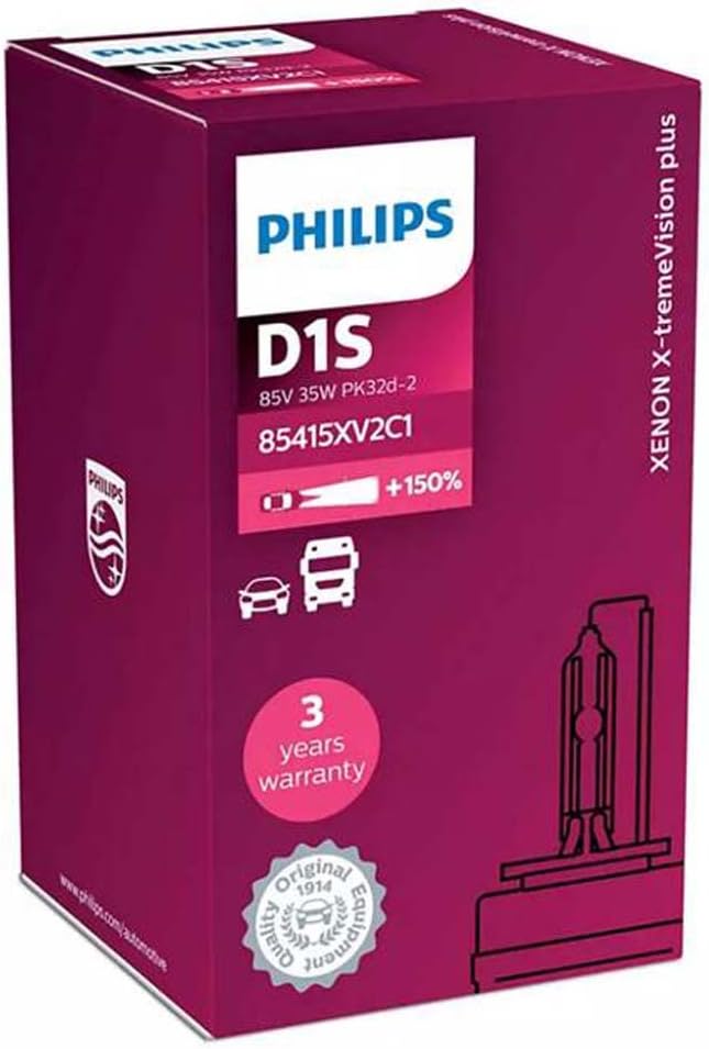 D1S 35W PK32d2 Xtreme Vision 150% Xenon 1st. Philips 85415XVC1 weiss
