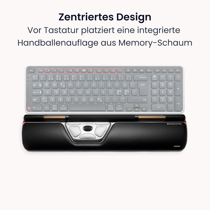 Contour RollerMouse Red Ergonomische Maus erweiterter Handgelenkstütze Memory Schaum, Ideal für RSI