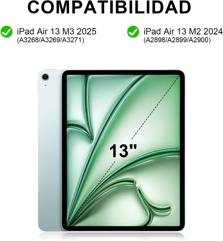 FOGARI Tastatur für iPad Air 13 Zoll M2/M3/M4 2024/2025/2026 mit Touchpad | Schutzhülle mit spanisch