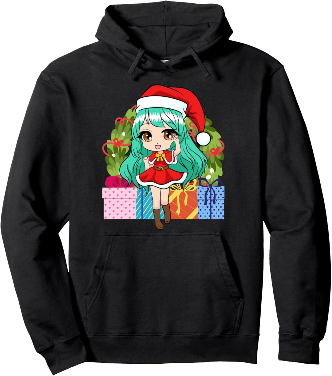 Kawaii Manga Videospiel Anime Frohe Weihnachten Anime Manga Pullover Hoodie