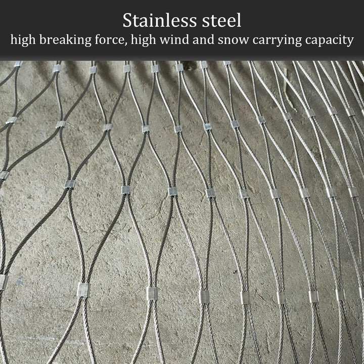 Edelstahl-Seilnetz,3x1m Multifunktionales Metallgeflecht,10cm/2mm Sicherheitsnetz,Beweglicher Begren