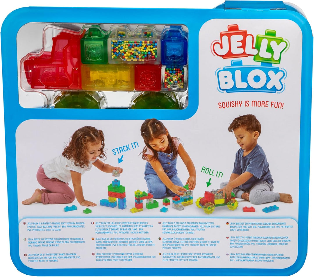 GOLIATH Jelly BLOX - Vehicle Kit, Bauspielzeug ab 2 Jahren, mit 35 Sensorische Bausteine, Konstrukti