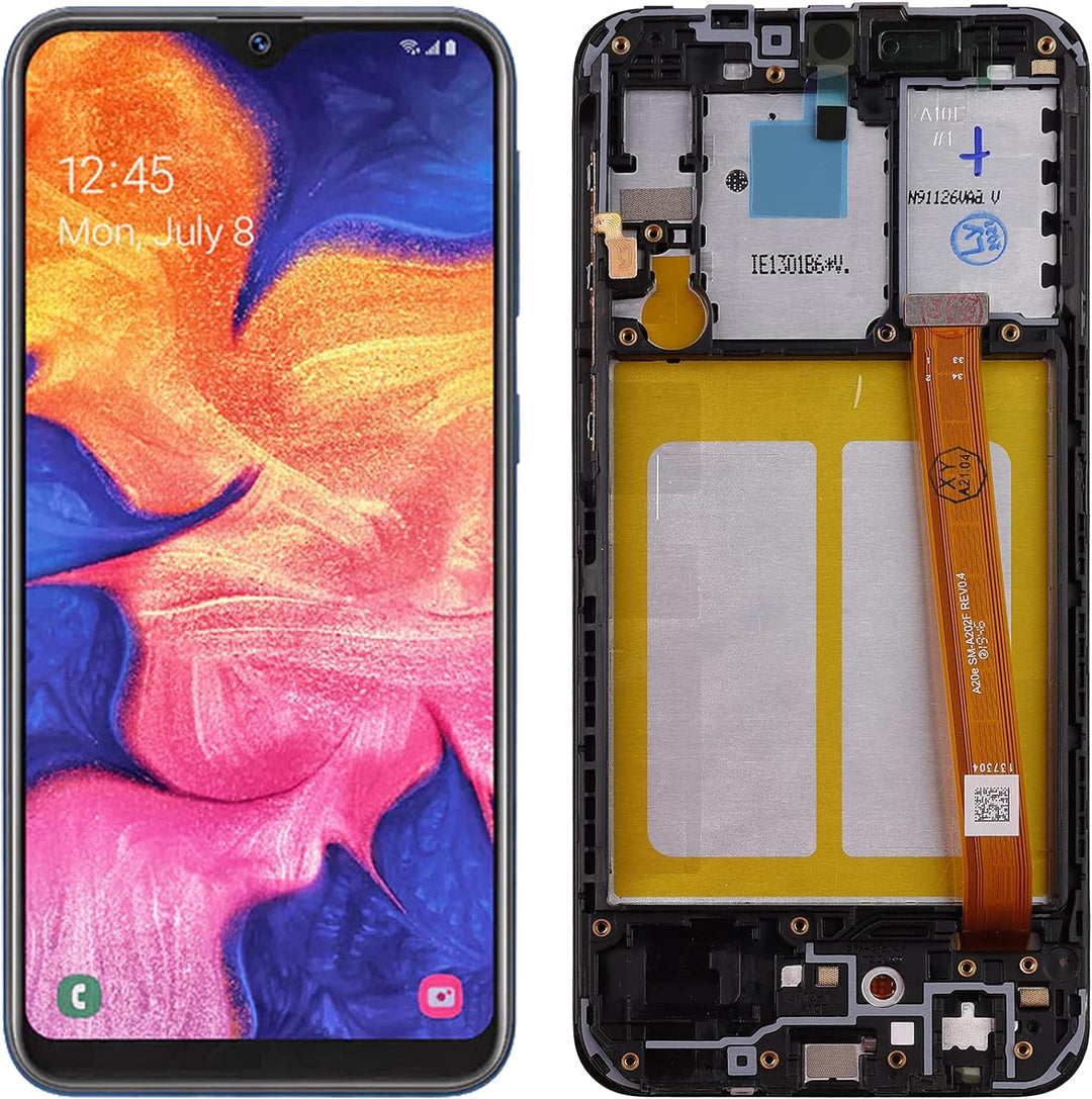 SwarKing LCD Display kompatibel mit Samsung Galaxy A10e Touch Screen Digitizer (Schwarz mit Rahmen)