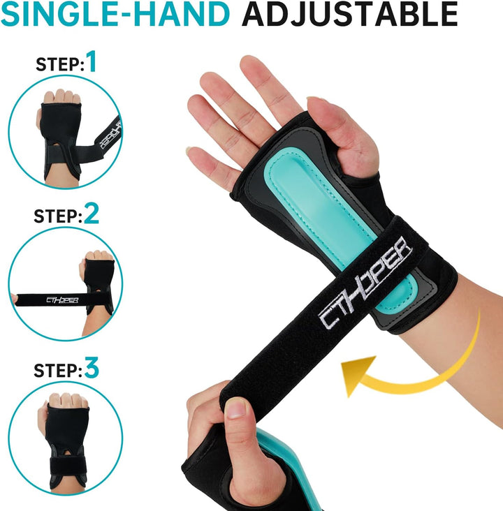CTHOPER Handgelenkschützer Handprotektor für Snowboarding, Skifahren, Skateboarding, Erwachsene/Kind