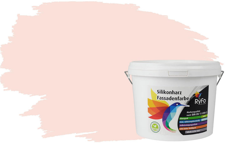 RyFo Colors Silikonharz Fassadenfarbe Lotuseffekt Trend Weisstöne Rosenweiss 3l - bunte Fassadenfarb