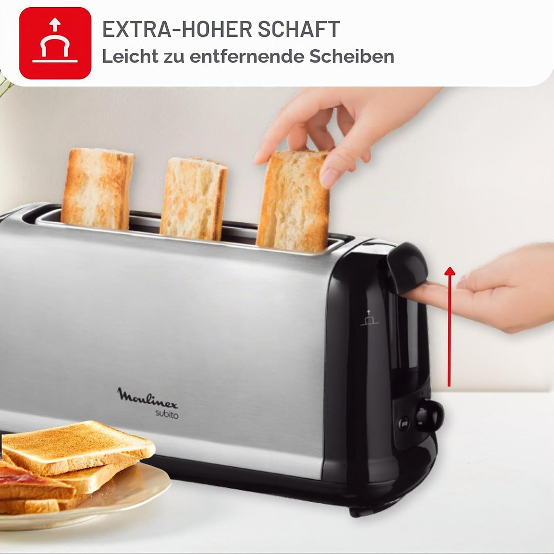 MOULINEX LS260800 Subito Toaster - Edelstahl und Schwarz
