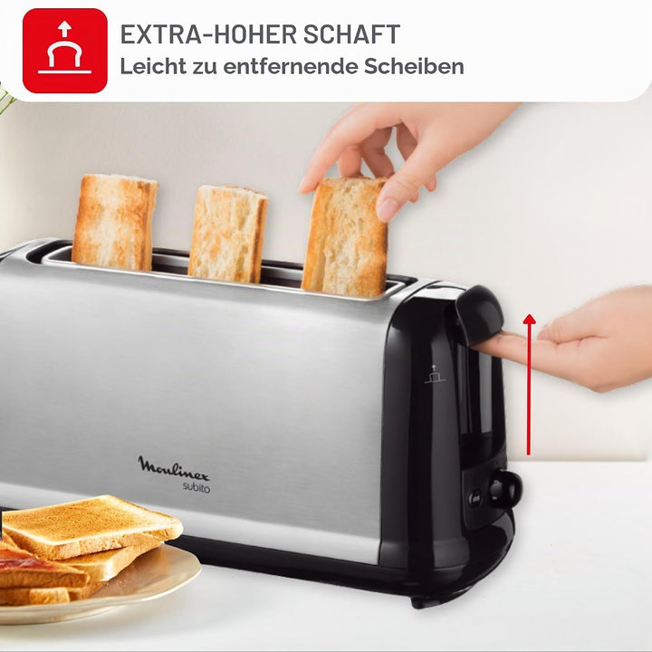MOULINEX LS260800 Subito Toaster - Edelstahl und Schwarz