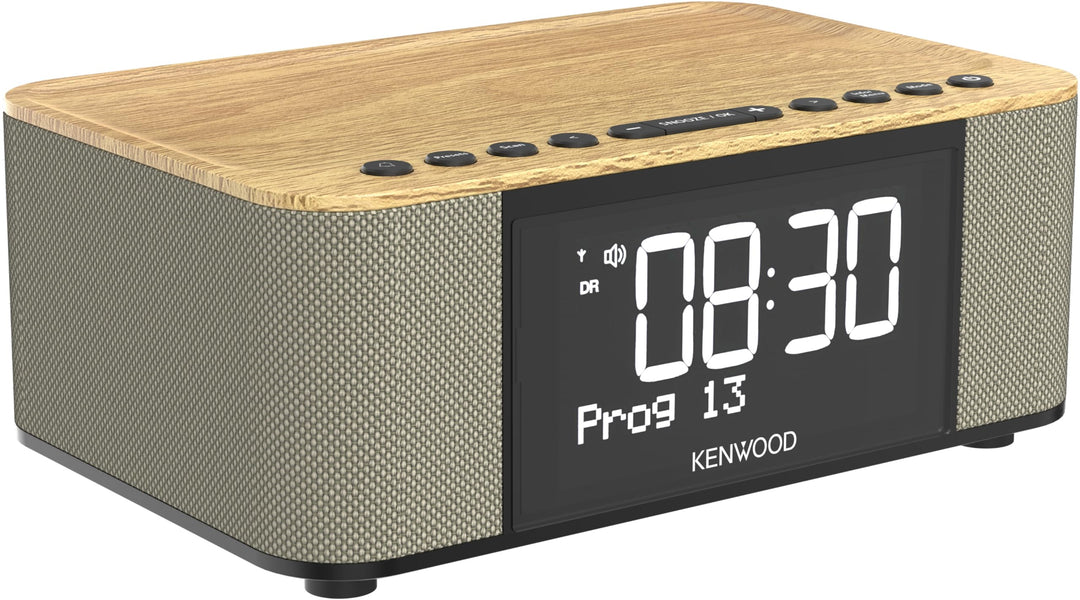 Kenwood CR-ST40DAB-M - Stereo Radiowecker mit 3 Weckzeiten, DAB+, UKW, Bluetooth, USB, Ladefunktion,