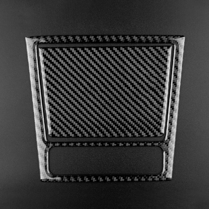 KUNGKIC Kohlefaser Aufbewahrungsbox Panel Auto-Aschenbecher Rahmen Abdeckung für Volkswagen VW Golf