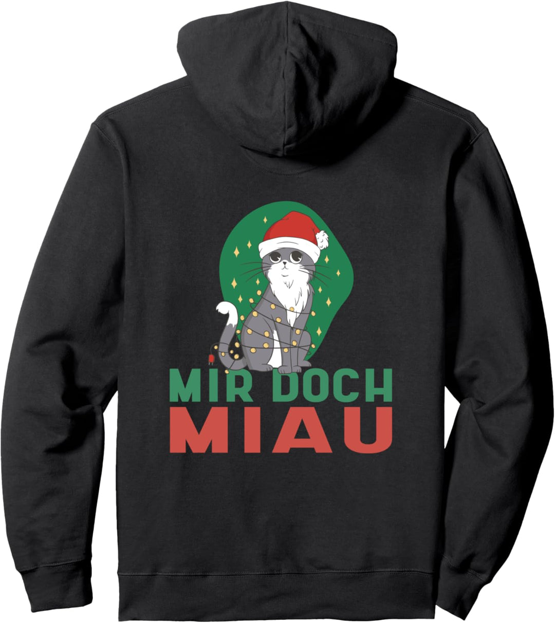 Mir Doch Miau Mir Doch Egal Cat Katze Katzen Weihnachten Pullover Hoodie