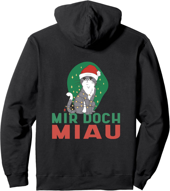 Mir Doch Miau Mir Doch Egal Cat Katze Katzen Weihnachten Pullover Hoodie