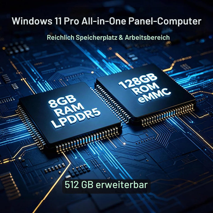 Panel PC-HEIGAOLAPC 18,5" Industrie Touch Panel Computer All in One Win11 Pro, Fanless Embedded Touc