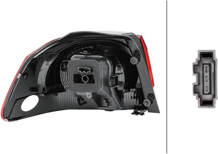 HELLA 2SD 009 922-131 Heckleuchte - Glühlampe - äusserer Teil - links - für u.a. VW Golf VI (5K1) -