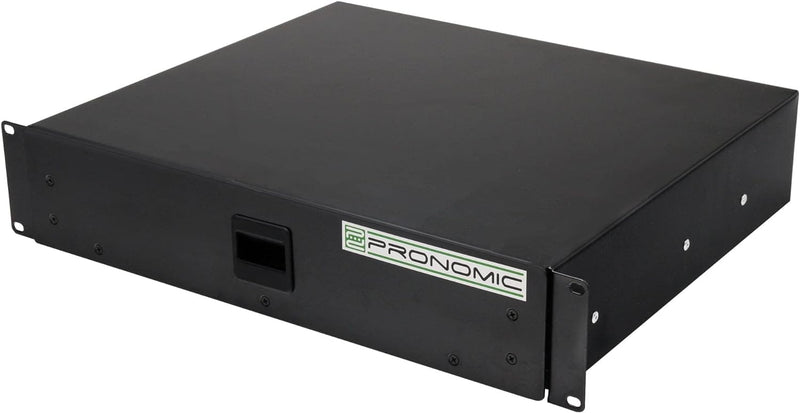 Pronomic RD-102 Rackschublade 2 HE (Schublade für 19 Zoll Rack, Snaplock, Stahlblech) schwarz