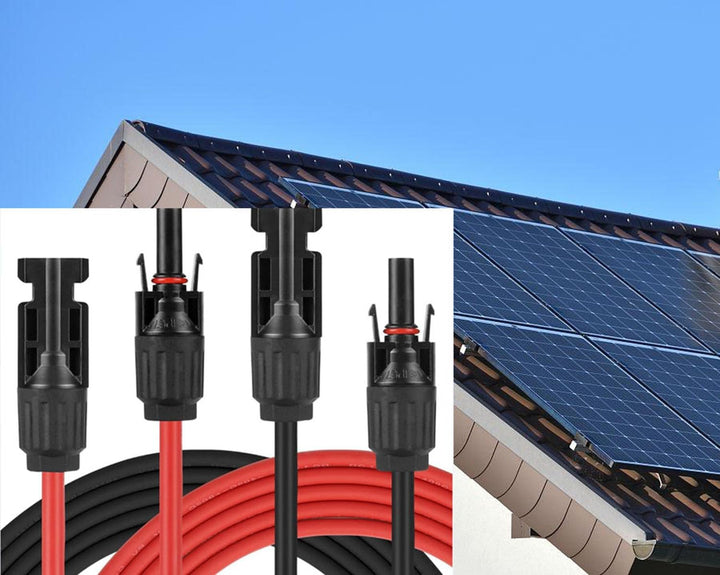 1,5m-6mm² Solarkabel Verlängerung mit MC4 Stecker DC1500V Rot Schwarz 1.5M, 1.5M