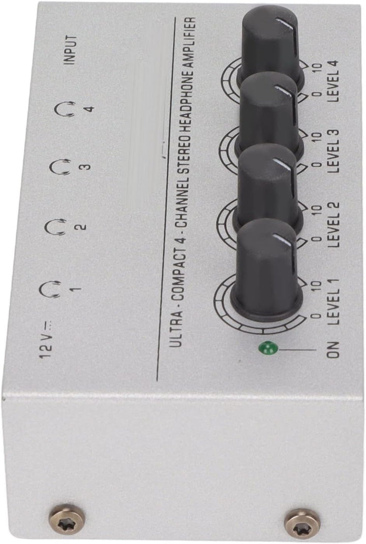 PUSOKEI Kopfhörerverstärker 4-Kanal-Stereo-Kopfhörer-Splitter, Extrem Rauscharmer, Kompakter Kopfhör