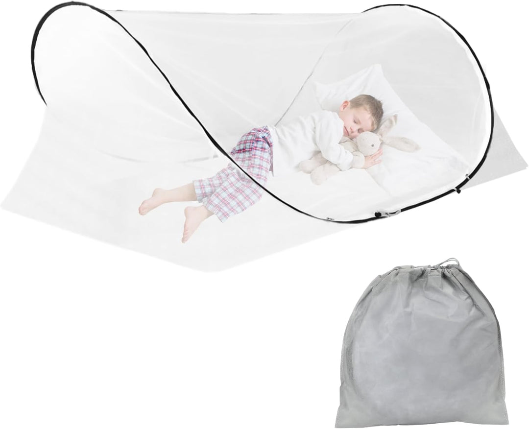 Moskitonetz Pop Up Bett, 200 x 100 x 70cm Einzelbett Faltbares Moskitonetz Reise Mückennetz, Tragbar