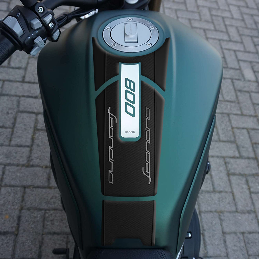 Aufkleber aus Harz, 3D-Effekt, kompatibel mit Benelli Leoncino 800 und 800 Trail 2022 (Tankschutz)