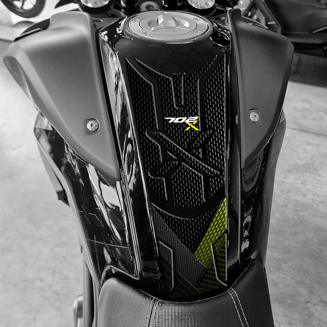 Aufkleber-Set aus Kunstharz, Seitenschutz und Deckel mit 3D-Effekt, kompatibel mit Benelli TRK 702 X