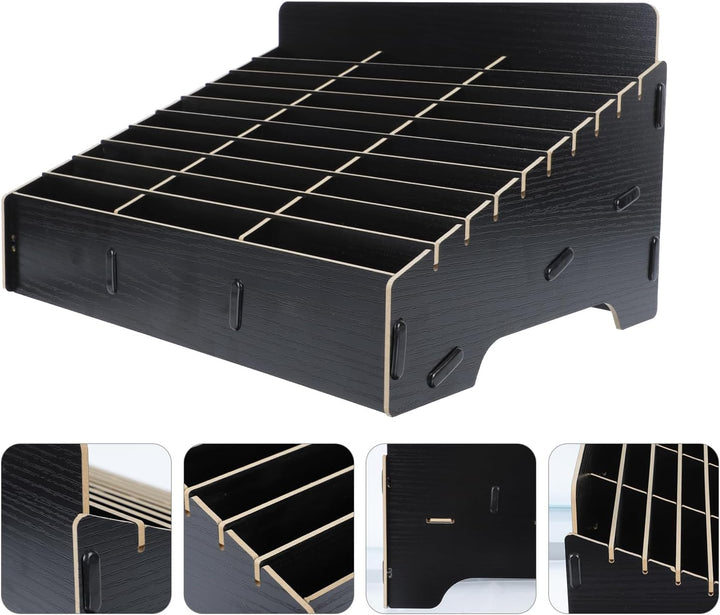 Awleynz 30 Gitter Handygarage Schule, Handy Hotel Aufbewahrungsbox Holz, Multi-Grid-Aufbewahrungsbox