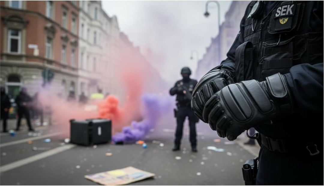 TacFirst Einsatzhandschuhe SEK 1 H006, 360° schnitthemmende Polizei, Security Handschuhe 5XL Schwarz