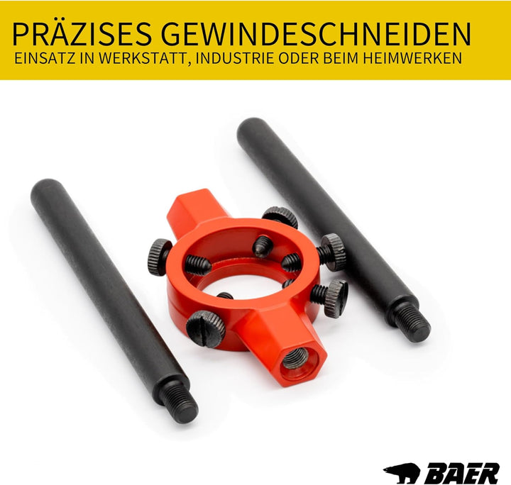BAER PRO Schneideisenhalter 55 x 16mm, MF 22-26, G 5/8-3/4 - DIN 225 - Halter für Schneideisen - Gew