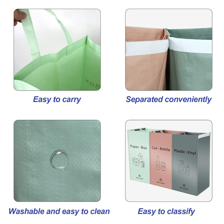 JIALAI HOME Separate Recycling-Müllbeutel für Küche und Zuhause – 42 Gallonen Recyclingbehälter (ros