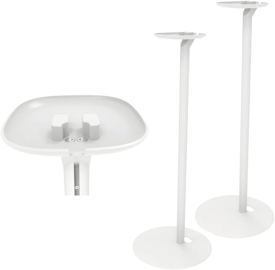 2 x Ständer für SONOS ONE/SL und Play 1 Lautsprecher Boxen Halter Lautsprecherständer Play:1 Weiss w