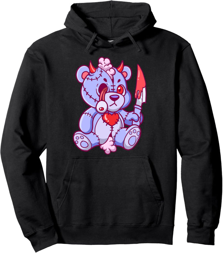 Teddy Pastell Goth Soft Grunge Kawaii Pullover Hoodie