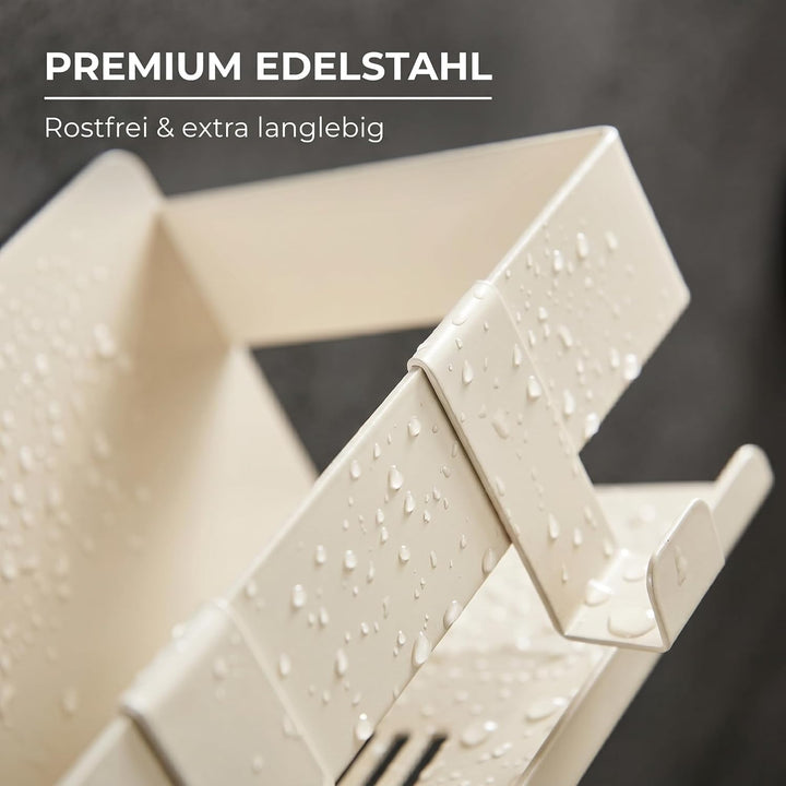 DEKAZIA® Duschablage ohne Bohren weiss beige | Duschablage weiss ohne Bohren Duschablage ohne bohren