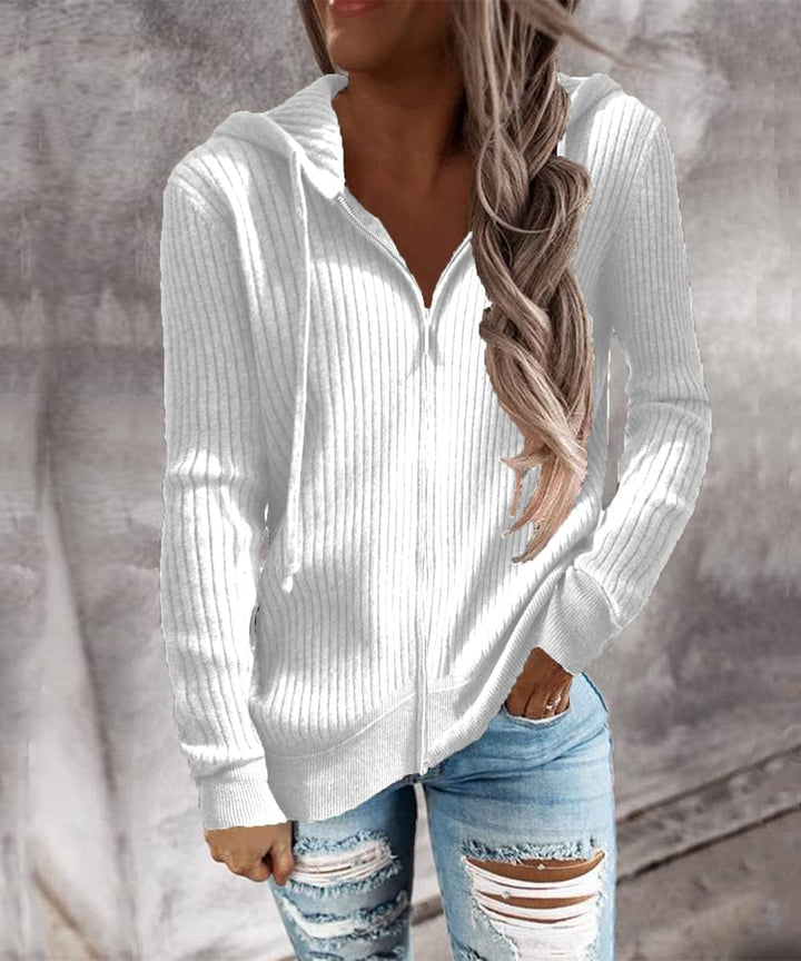 GRMLRPT Kapuzenpullover Damen Hoodie mit Durchgägigem Reissverschluss Kapuzenjacke Pullover Sweatshi