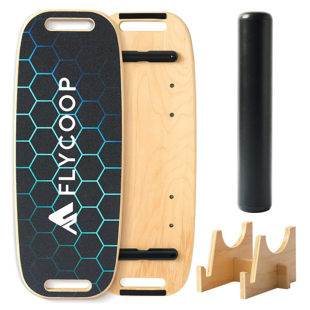 Balance Board Erwachsene Balancierbrett Holz Indoorboard Surf Skateboard Indoor Surfboard Trickboard