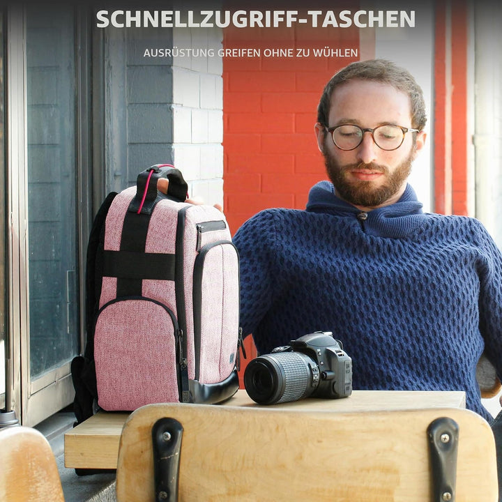 USA Gear DSLR Kamerarucksack, Kameratasche, Kamera Fotorucksack für Spiegelreflexkamera mit Kundenge