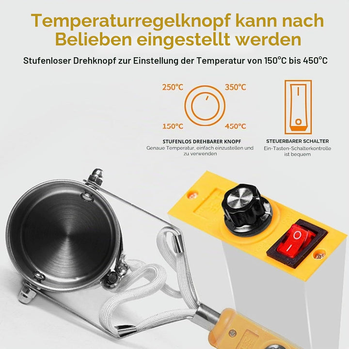 Solder Pot Tin Melting Furnace tragbar elektrisch 220 V mit Temperaturkontrolle Schweissen Teichofen
